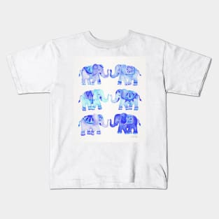 blue elephants Kids T-Shirt